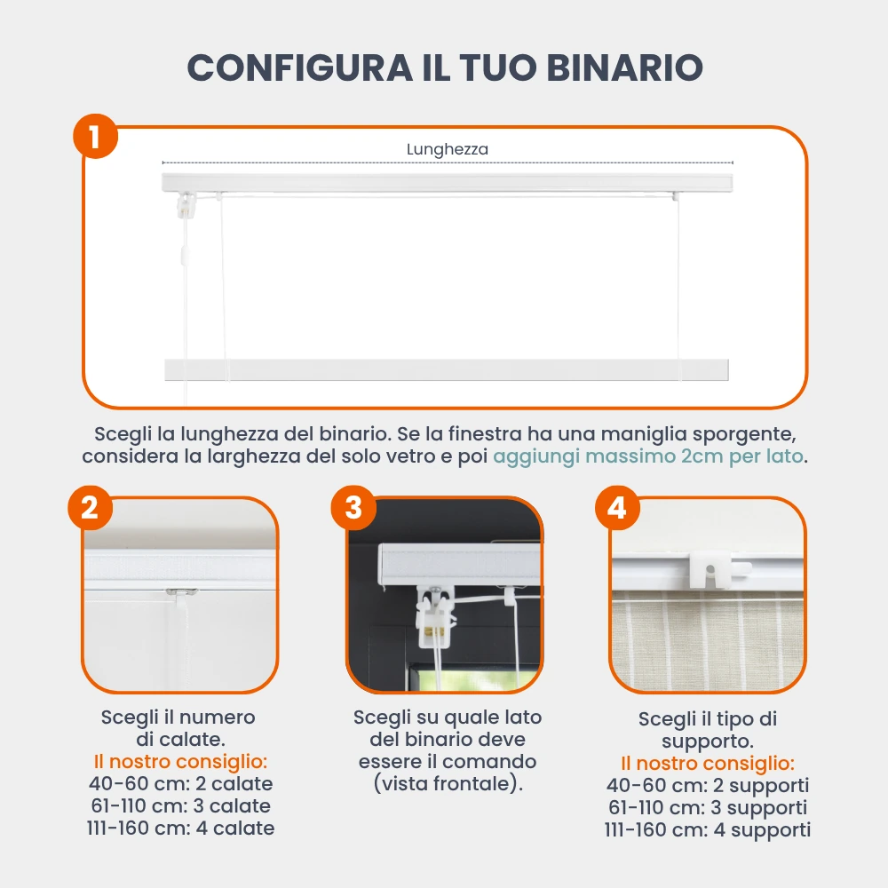 configuratore binario per tenda pacchetto a vetro