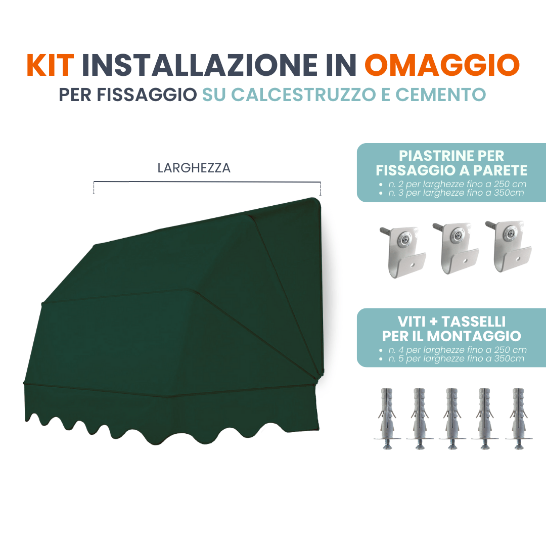 cappottine da esterno - kit montaggio in omaggio