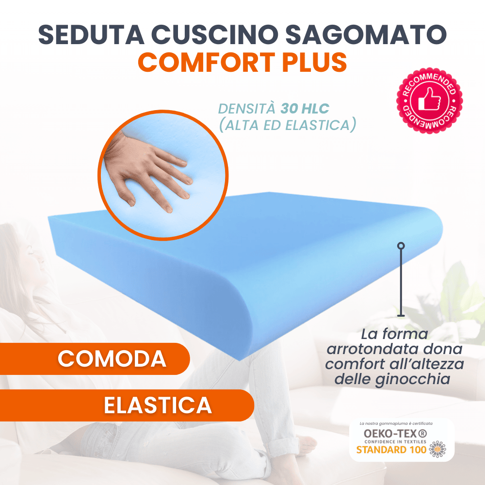 cuscini gommapiuma per divani - linea comfort plus - comodo ed elastico - densità 30hlc