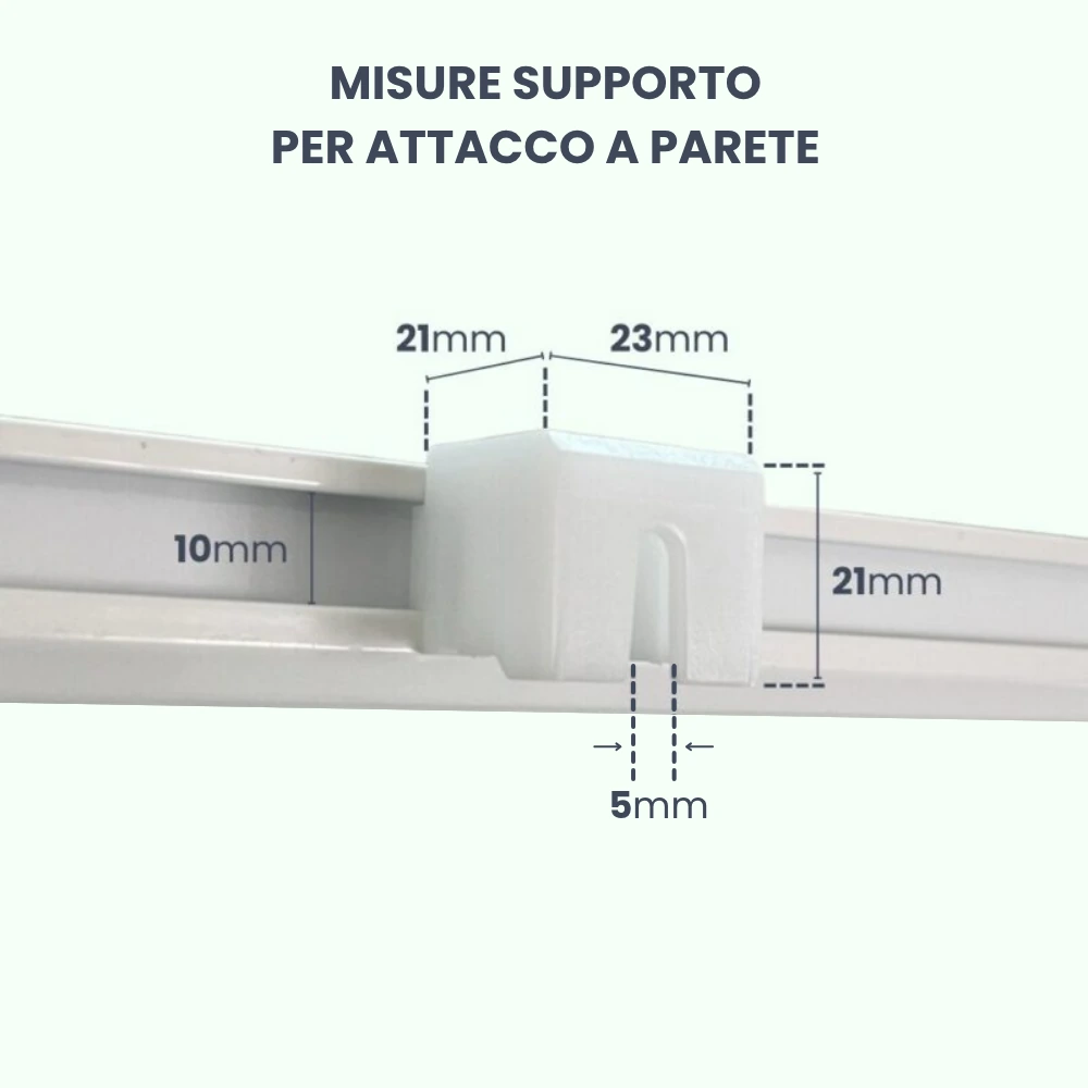 supporto per binario tende a pacchetto - attacco a parete