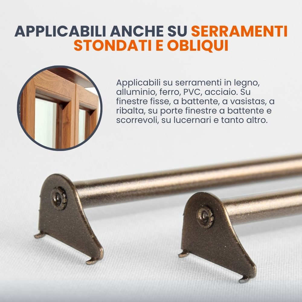 Bastoncini tende a pressione - ideali per serramenti stondati e obliqui