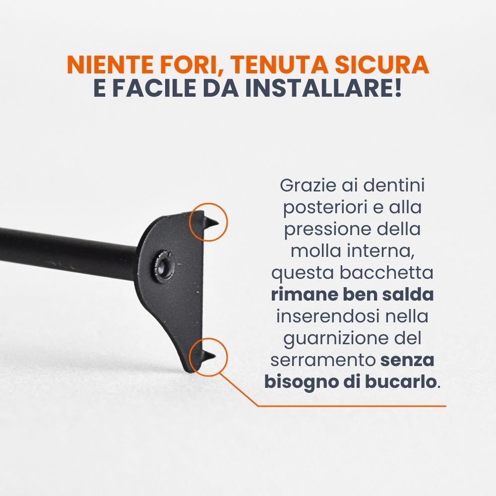 bacchette per tende a vetro estensibili - vantaggi
